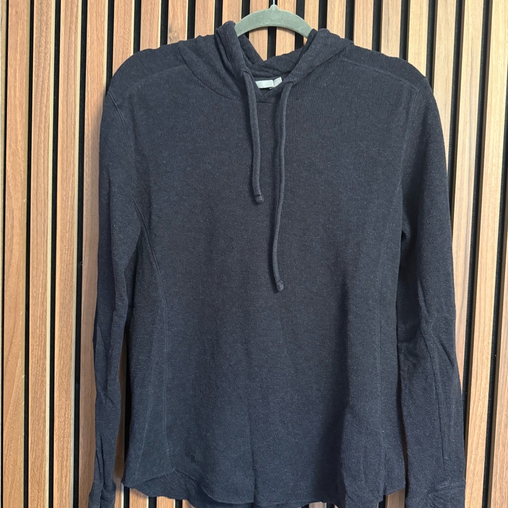 Vince Charcoal Knit Hoodie